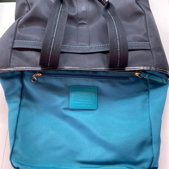 Coach Black Nylon/Leather Hampton Tote - Picture 9 of 13